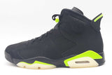 Nike Air Jordan 6 Retro Black & Electric Green Sneakers Size 13 Eb0525lrxsa
