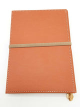 Miu Miu Brown Leather Wide Ruled Notebook Do1225ocde