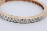 4.84cttw Diamond 14k Yellow Gold Hinged Bangle Bracelet 30.5 Grams Eb0326orxzdu