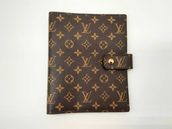 Louis Vuitton Brown Monogram Coated Canvas 6 Round Ring Binder Do0524rxzde