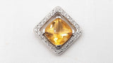 4.5ctw Citrine .27cttw Diamonds 14k Wg 6.5 Grams Pendant Sd0925orzdu
