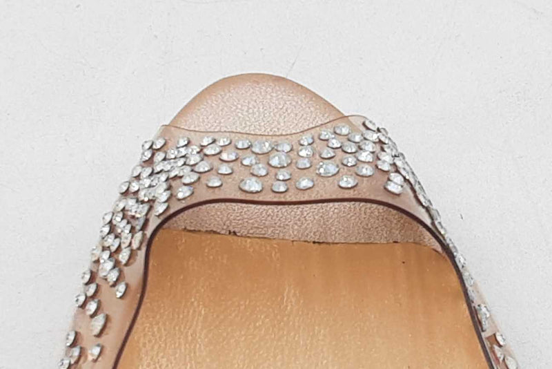 Christian Louboutin Pvc Crystal Embellished Heels Size 37  Eb1125lrxdu