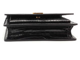 Yves Saint Laurent Sunset Wallet On Chain Top Handle Black Aa0926sxzsa