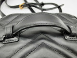 Gucci 598594 Gg Black Marmont Leather Compact Backpack Do1024pxzde