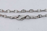 14k White Gold Mariner Link Chain Necklace 2.4 Grams 18.5 Inch Eb0826lorsa