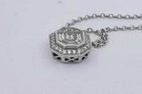 14k White Gold Diamond Pendant Necklace 4.4 Grams 17 Inch Eb0726pxzsa