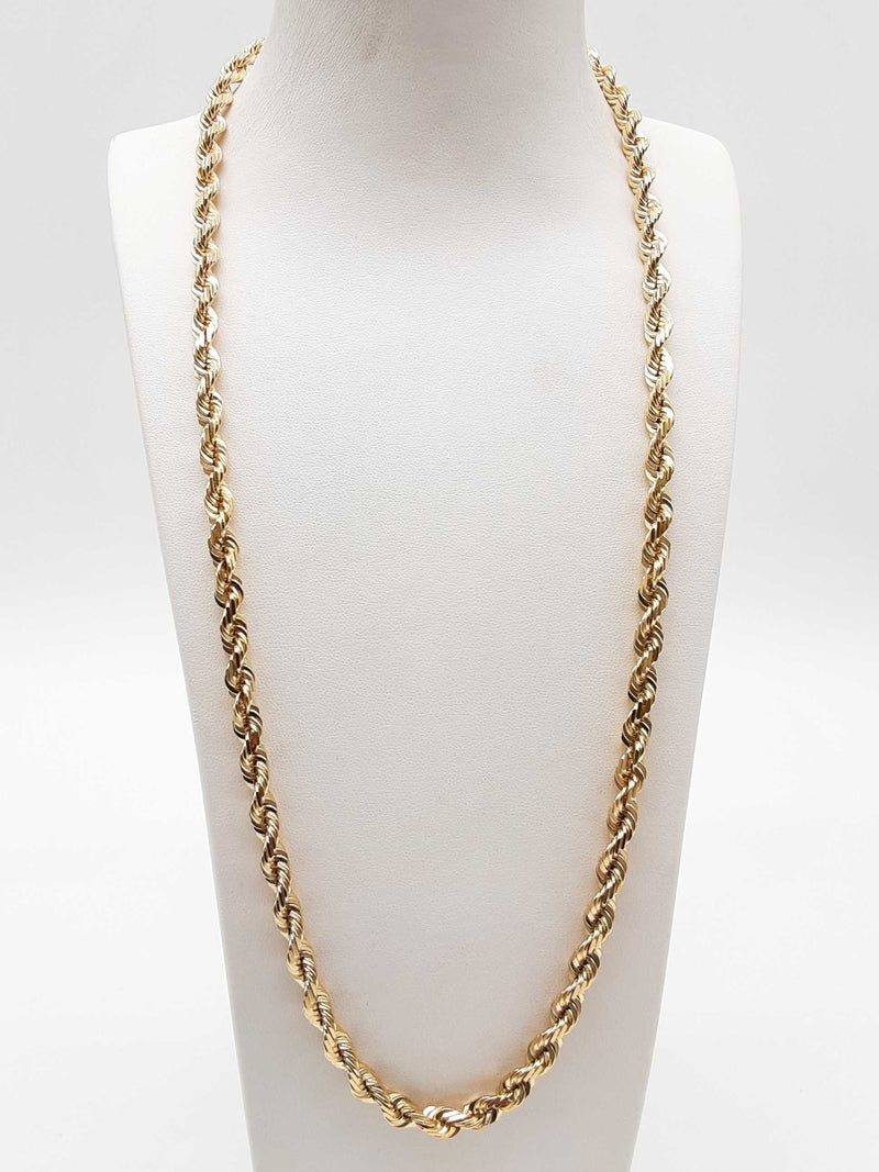 10k Yellow Gold 56.1g Rope Chain 24 In Do0125lexzde