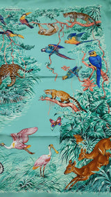 Hermès Equateur 90cm Scarf In Multicolor Washed Silk Twill Fw1026lxzdu