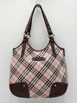 Burberry Blue Label Shoulder Bag In Pink Nova Check & Brown Leather Fw0826lezdu