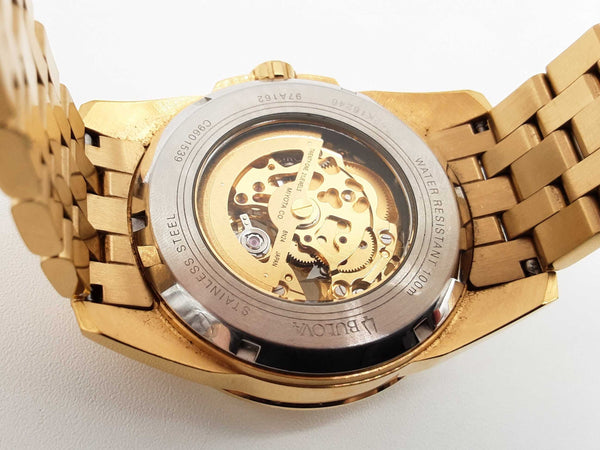Bulova 97a162 43 Sutton Goldtone Stainless Steel Automatic Watch Do0825lrxde