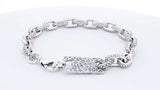 King Baby Sterling Silver Oval Link Bracelet 31.9 Grams 7 Inch Fw0425ixdu