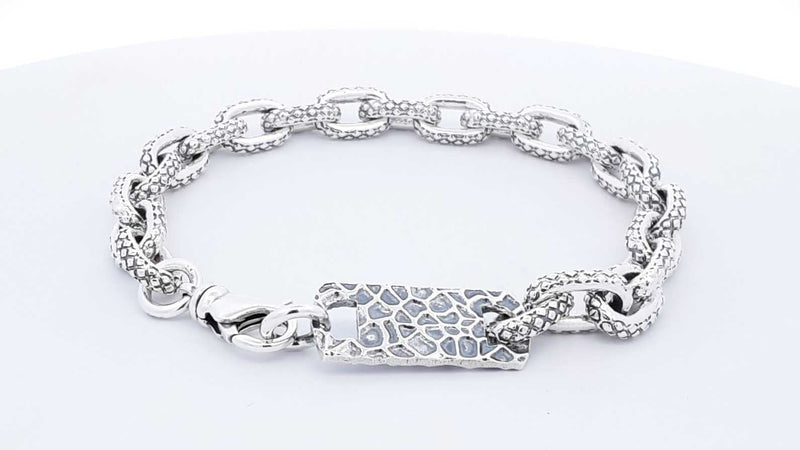 King Baby Sterling Silver Oval Link Bracelet 31.9 Grams 7 Inch Fw0425ixdu