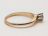 0.25 Carat Natural Diamond 14k Two-tone Gold 1.9g Ring Size 7 Do0226llsde