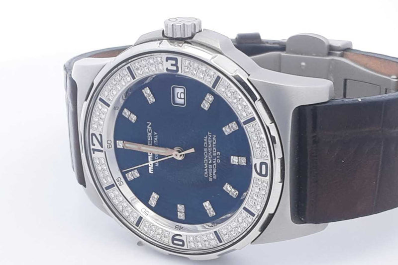 Momo Design 36mm Quartz Stainless Steel Watch With Diamonds Eb0325wxzsa
