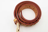 Louis Vuitton Vachetta Leather Studded Belt Size 90/36 Eb0526oxzsa