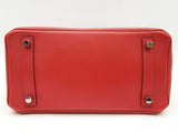 Hermes Birkin 25 Rouge Tomate Red Box Calf Palladium Handbag Do0925lxzxzde