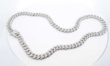 Sterling Silver Cubic Zirconia Cuban Link Chain 113.8g 22 In Eboiedu144030007275