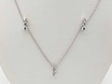 0.63 Dwt Lab Grown Diamond 4.4 Grams Necklace & Earrings Ensemble Sterling Silver Jg1225esmia