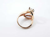 1.37 Cttw Pear-cut Diamond & 14k Yellow Gold Swirl Ring 8.2 Grams Size 5.5 Fw0526orzxdu