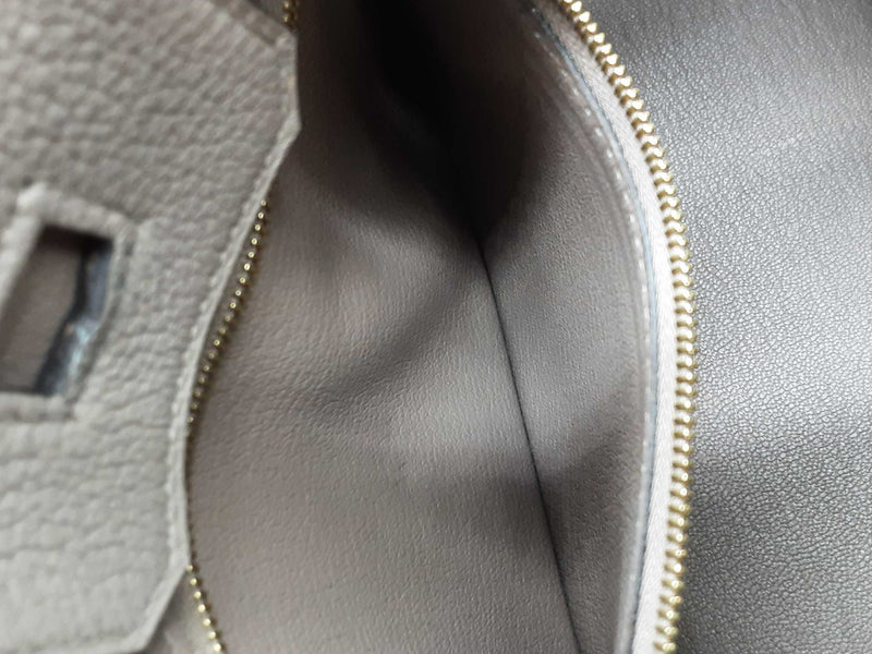 Hermes Birkin 25 Gris Asphalte Gray Togo Gold Hardware Handbag Do0925lerxzde
