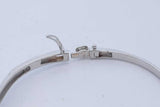 0.33ctw Diamond Hinged Bangle Bracelet In 14k White Gold 13.9 Grams Eb0926llrxde