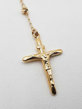 Tri-color 14k Gold Rosary Necklace 5.9 Grams 18 Inch Fw1025orzdu