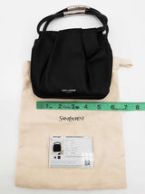 Yves Saint Laurent Ysl Pochon Mini Black Satin Pouch Clutch Handbag Do1125pxzde