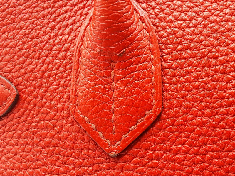 Hermes Birkin 30 Sanguine Red Orange Togo Palladium Handbag Do0323lxcrxde