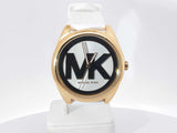Michael Kors Janelle Mk7141 42mm Watch Gold-tone Case White Strap Sd1025wzsa