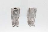 0.78cttw Princess Cut Diamond Stud Omega Back Earrings 14k Gold 10g Eb0926ixzsa