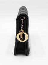 Christian Dior Black Cannage Leather Lady Dior Pouch Crossbody Eb1225pxzdu