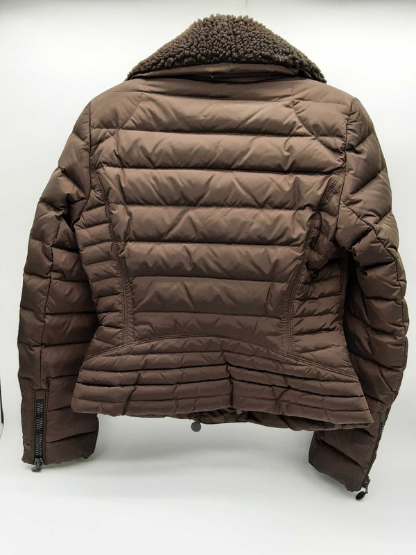 Moncler Frene Brown Lamb Sheer Puffy Bomber Jacket Do0924lrxde