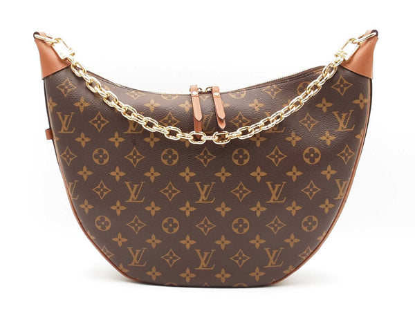 Louis Vuitton Loop Hobo Bag In Bicolor Monogram Coated Canvas Fw1025lpxzdu