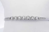 1.35cttw Diamond 18k White Gold Hinged Bangle Bracelet 14.8 Grams Eb0326llxzdu