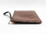 Louis Vuitton Neverfull Pochette In Damier Ebene Coated Canvas Fw0925wirdu