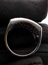 1.69 Cttw Diamond & 14k White Gold Multi Row Ring 15.4g Size 8.25 Fw0726loxzdu