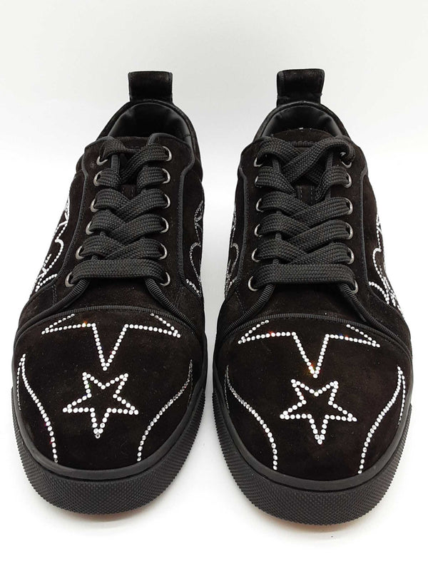 Christian Louboutin Giddy Viera Strass Black Suede Shoes Size Eu 40 Do0825oxzde