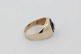 10k Yellow Gold Signet Ring With Diamond 6.4 Grams Size 10 Eb0926wllsa