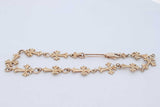 10k Yellow Gold Cross Link Bracelet 5.6 Grams 8 Inch Eb0626orxde