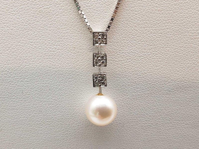 White Pearls Diamonds 18k White Gold 8.6g Ensemble Do0425rxzde