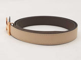 Hermes Constance Reversible Belt White 24 Mm Aa0126erzsa