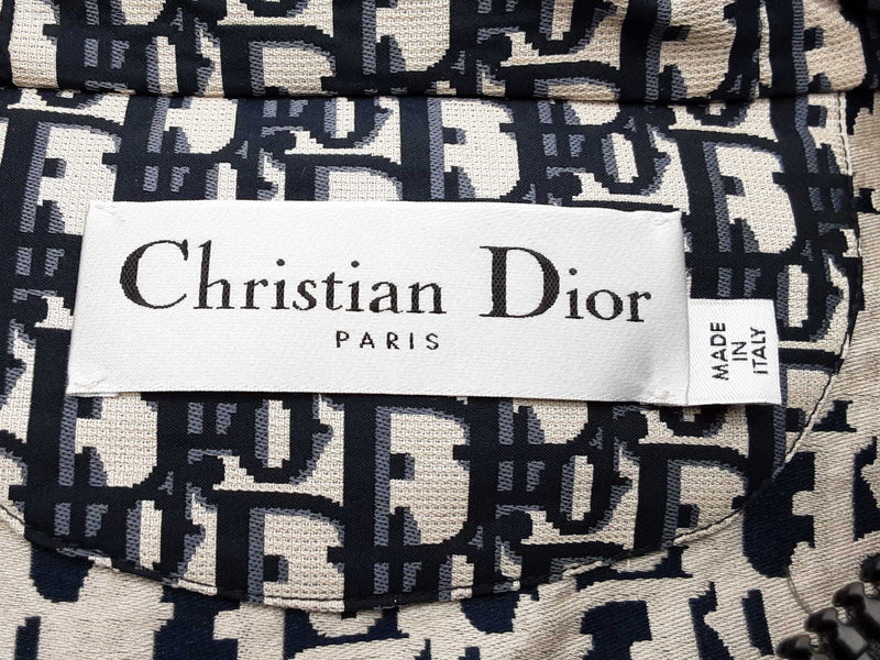 Christian Dior Oblique Anarok Blue Creme Hooded Poncho Jacket Sm Do0325loxzsa