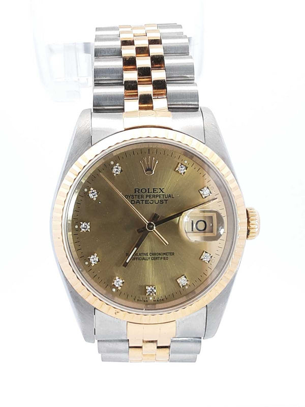 Rolex Oyster Perpetual Datejust 35mm Two Tone Watch Sd0325wezxsa