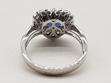 1.85 Carats Blue Sapphire 0.950 Platinum 6.2g Ring Size 7 Do0626exzde