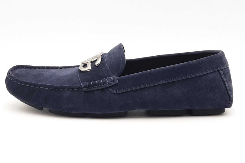 Dolce & Gabbana Navy Blue Suede Driver Loafers Size 11 Eb1124crsa