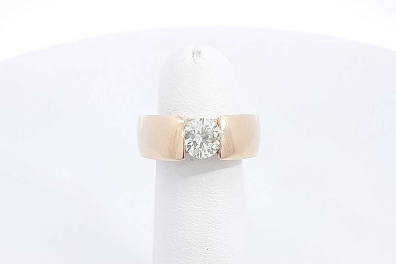 Diamond Approx. 1.14ctw Ring In 18k Yellow Gold 15.95 Grams Sz 4.5 Eb1023oxxzsa