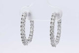 1.02ctw Lab Grown Diamond Inside Out Hoop Earrings In 925 3.1 Grams Eb0625llwdu