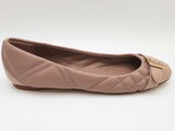 Burberry Avonwick Buckle Quilted Dusty Pink Leather Flats Size Eu 40 Do0525pxde