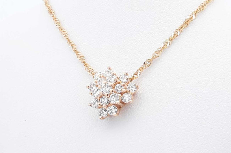 Approx. 0.64ctw Diamond Pendant & 14k Yellow Gold Chain 4.3g 20 Inch Eb1224lpxdu