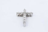 Approx. 1.32ctw Diamond Cross Pendant In 14k White Gold 5.8 Grams Eb0223lxxzsa